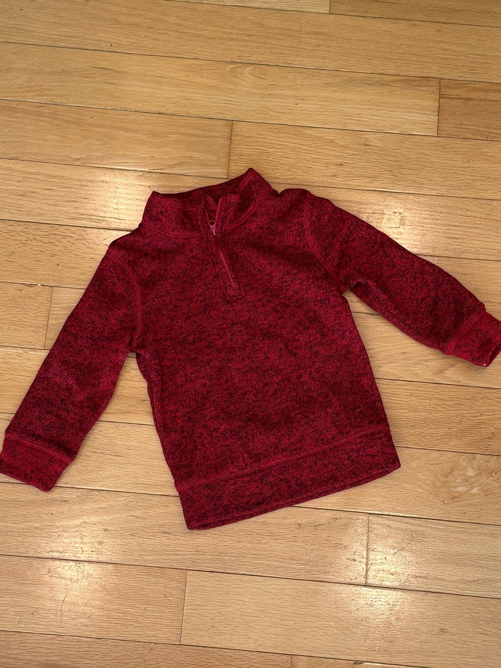 jumping beans Red Marled Quarter-Zip Pullover Size 2T